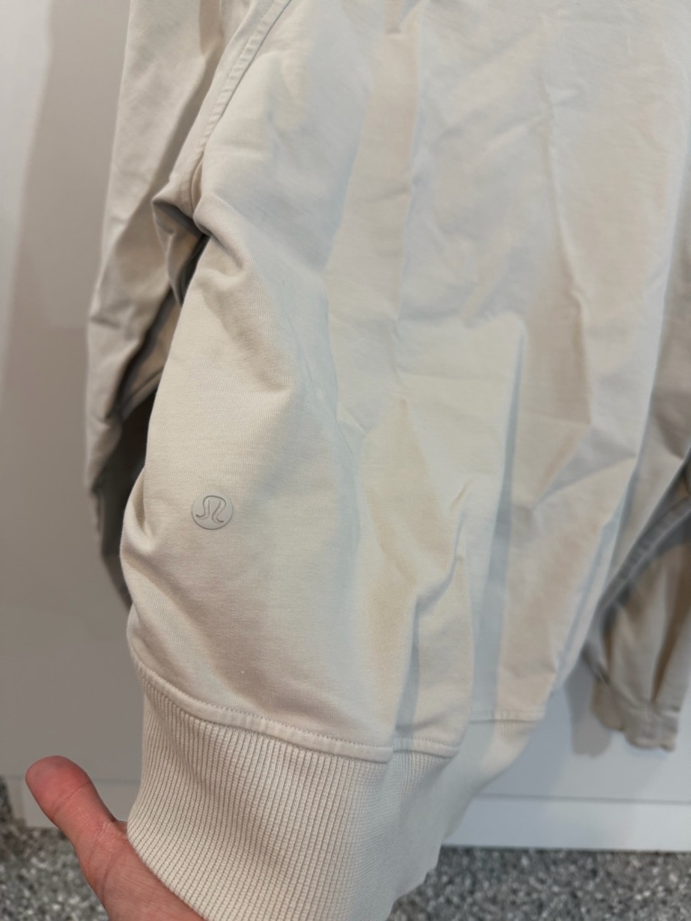 lululemon athletica Cropped Crew Sweatshirt - Light Beige - Picture 3 of 3